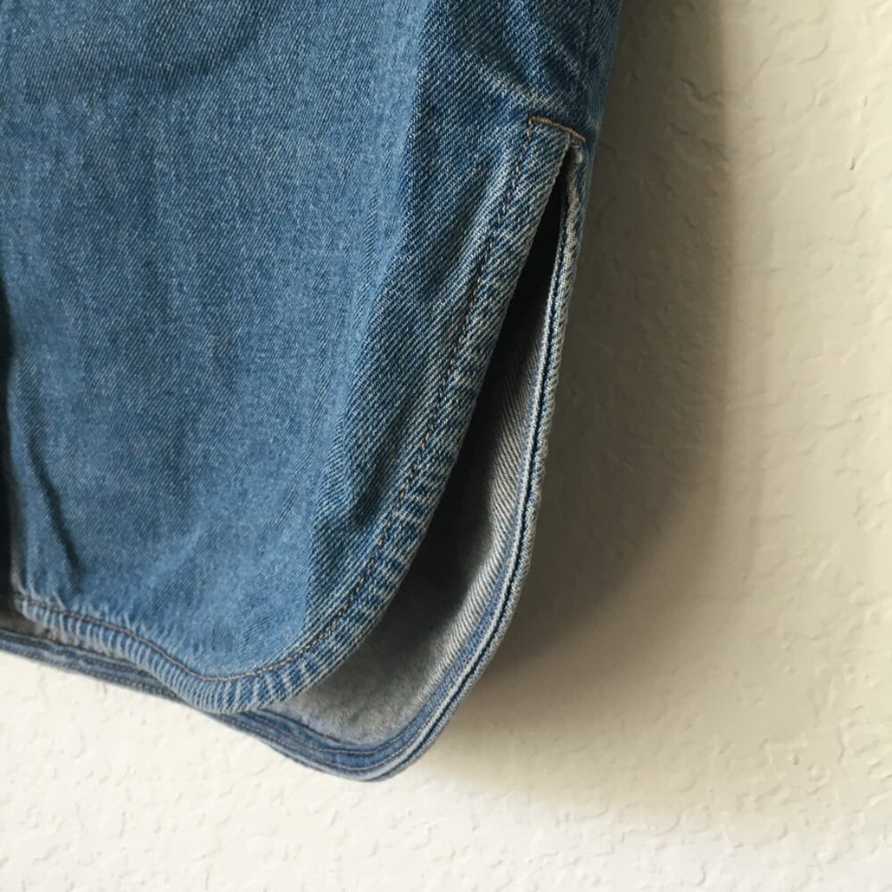 H&M DIY Distressed Denim Vest Womens XS Blue Jean Vest - Picture 5 of 11